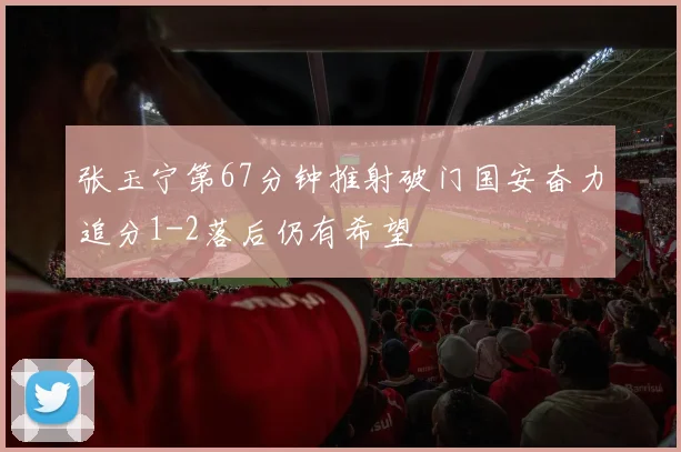 张玉宁第67分钟推射破门国安奋力追分1-2落后仍有希望